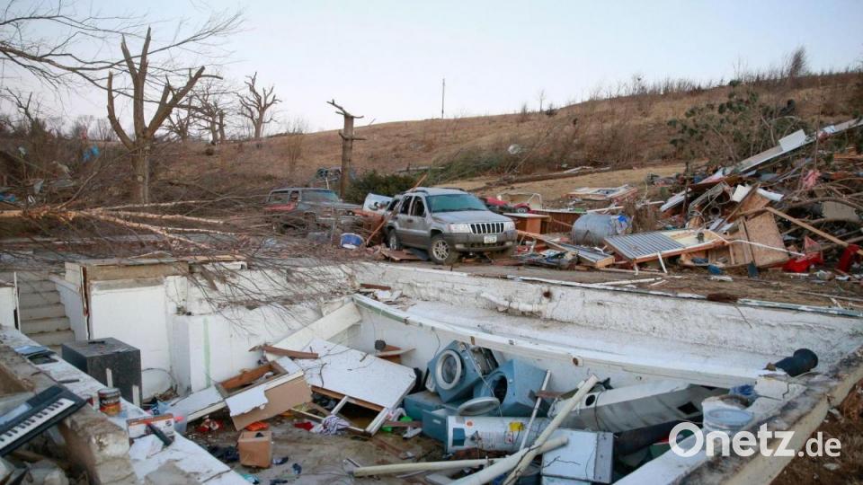Gleich mehrere Tornados hatten am Samstagnachmittag und Abend rund um Des Moines gewütet. Bild: Bryon Houlgrave/The Des Moines Register/dpa