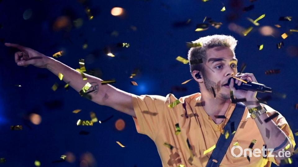 Der aus dem bayerischen Landsberg am Lech stammende Sänger Malik Harris wird Deutschland beim Finale des Eurovision Song Contest in Turin vertreten. Bild: Britta Pedersen/dpa-POOL/dpa