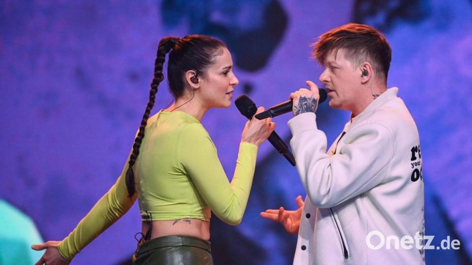 Nico Suave &amp; Team Liebe beim deutschen ESC-Vorentscheid in Berlin. Bild: Britta Pedersen/dpa-POOL/dpa