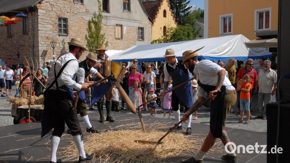 Beim Marktfest werden sie wieder landwirtschaftliches Drischldreschen zeugen. Bild: pop