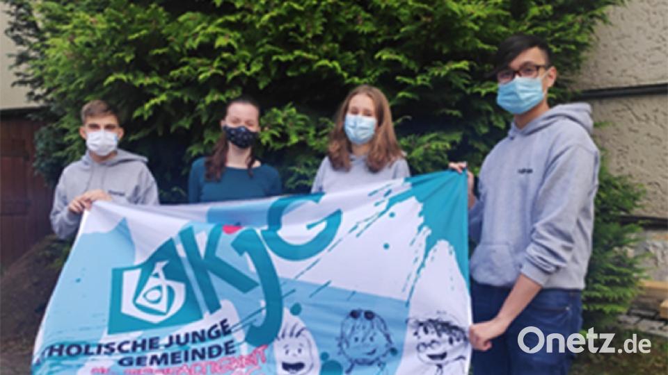 Die neue Pfarrleitung (von links): Daniel Donhauser, Daniela Schärtl, Antonia Lucks und Adrian Amann. Bild: Amann/exb