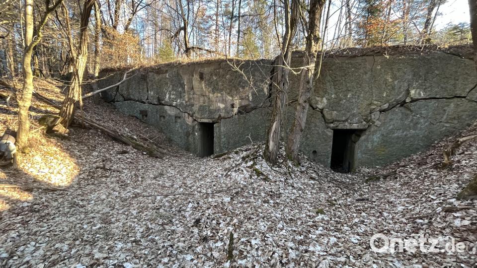 Eingänge zu den noch gut erhaltenen Regimentsgefechtsstand Bild: mor