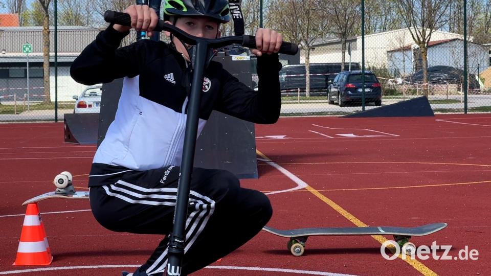 Beim Landen in die Knie gehen - und schon geht&#039;s weiter. Bild: eik