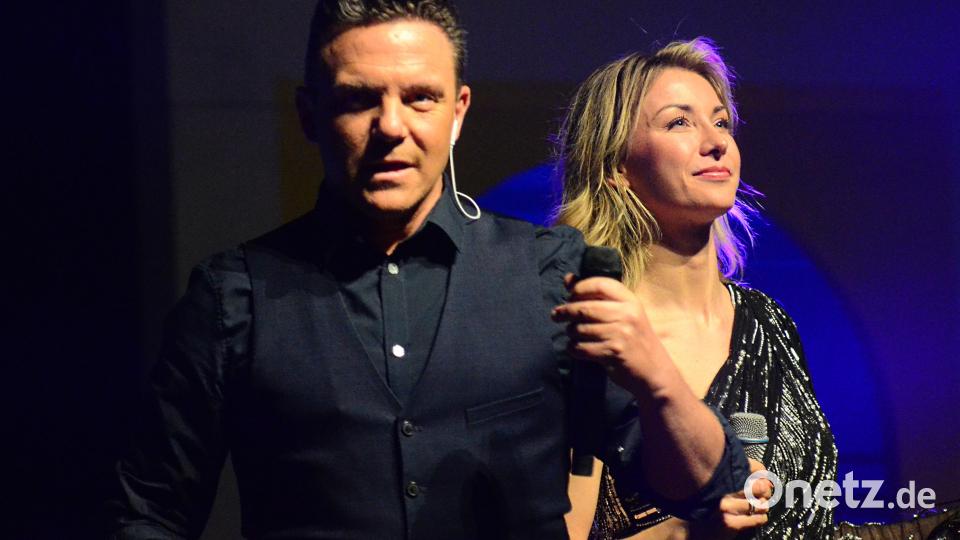 Stefan Mross und Anna-Carina Woitschack in der Max-Reger-Halle. Bild: Kunz