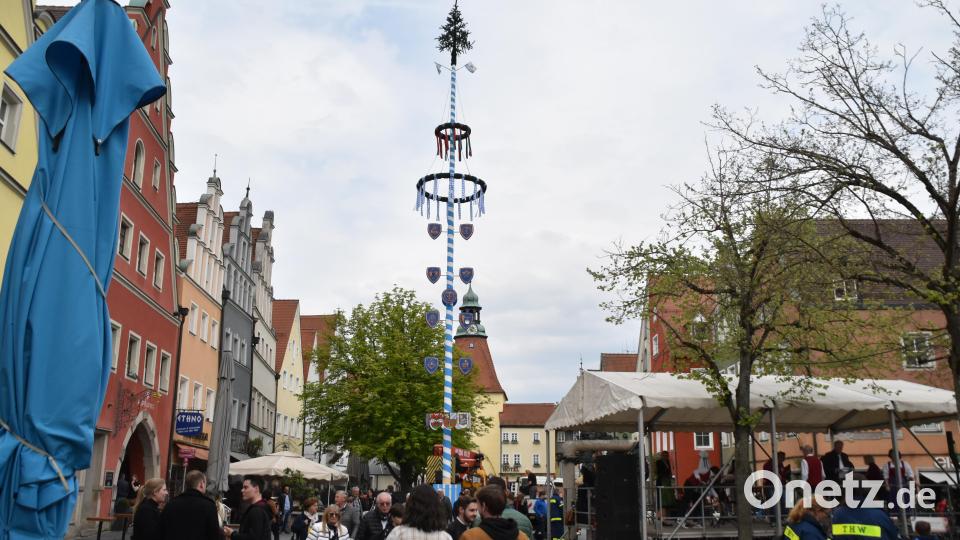 Der Weidener Maibaum des Jahres 2022. Bild: hcz