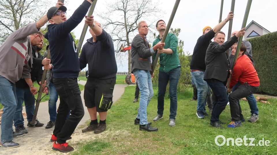 Maibaum der Krumme Äcker Siedler. Bild: Kunz