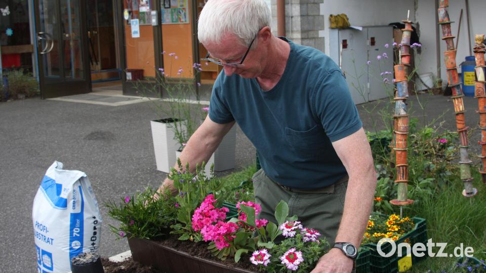 Noch sehen die unterschiedlich gestalteten Blumenkästen etwas mager aus. Sie werden sich aber entwickeln zu einem von Insekten gerne besuchten Ort. Bild: wro
