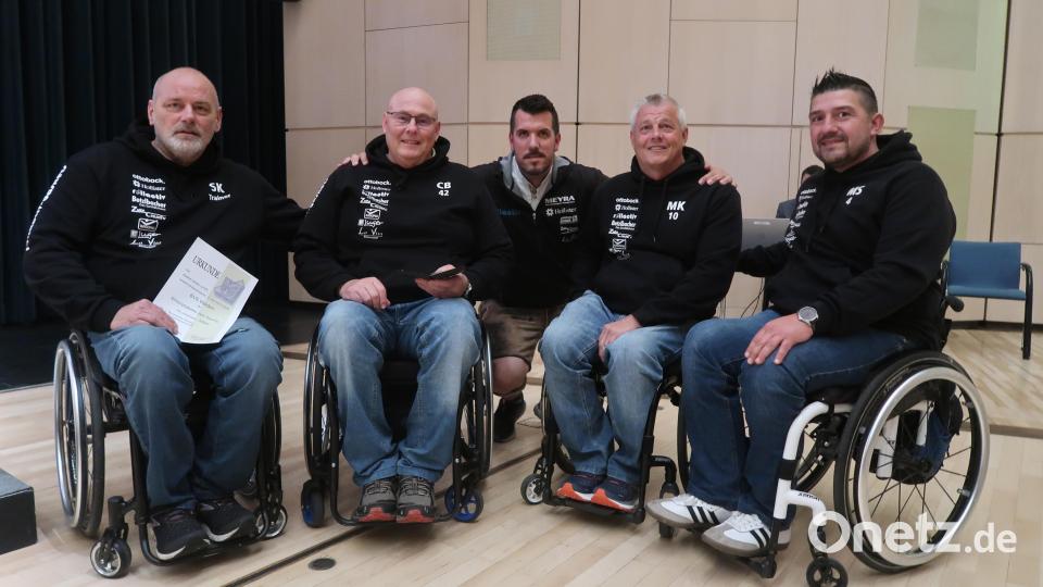 Die Bayerischen Meister im Rollstuhlbasketball vom BVS Weiden. Bild: Kunz