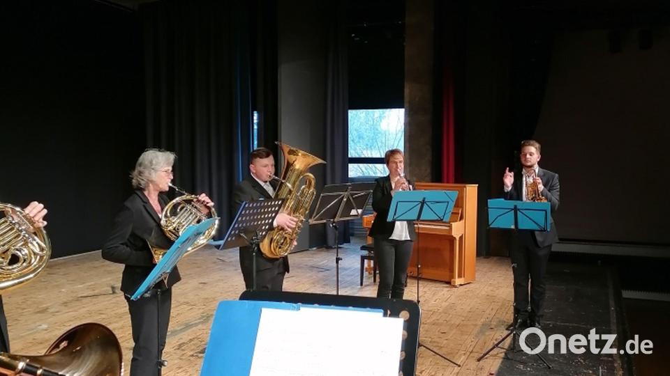 Auch das Blechbläserensemble war beim Muttertagskonzert dabei. Bild: Kreismusikschule Tirschenreuth/exb