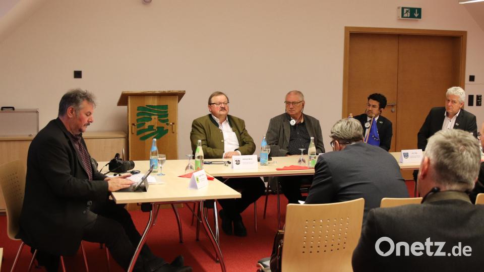 Bei der Podiumsdiskussion zu kommunalen Partnerschaften im Geschichtspark Bärnau waren unter anderem die wirtschaftlichen Beziehungen zwischen Tschechien und der Nordoberpfalz Thema. Bild: Susanne Forster