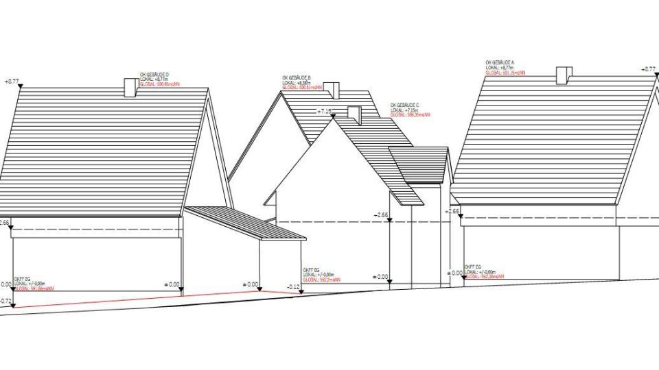 Die vier moderne Ferienwohnungen dienen auch als Mustersiedlung für alternative Baustoffe aus der Region und traditionelles Handwerk. Bild: Schönberger Architekten/exb