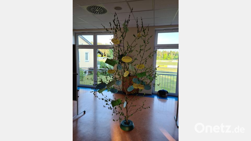 Ihre Vorschläge konnten die Bürger an einen Ideenbaum hängen. Bild: sne