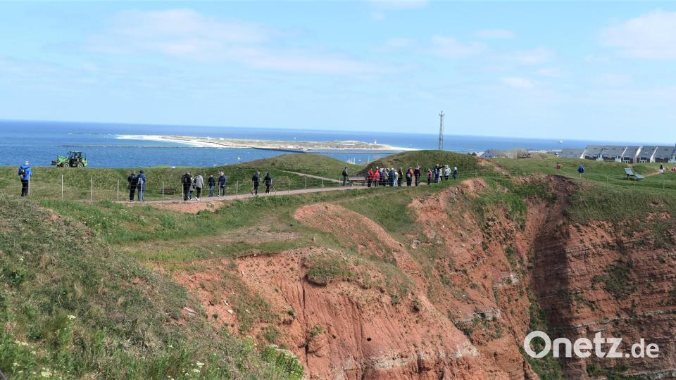 Zweieinhalb Kilometer liefen die Oberpfälzer auf dem Klippenwanderweg über Helgoland. Bild: rgr