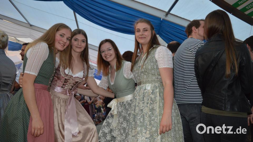 Viel Spaß im Festzelt hatten diese Besucherinnen, die in schicker Tracht gekommen waren. Bild: bej