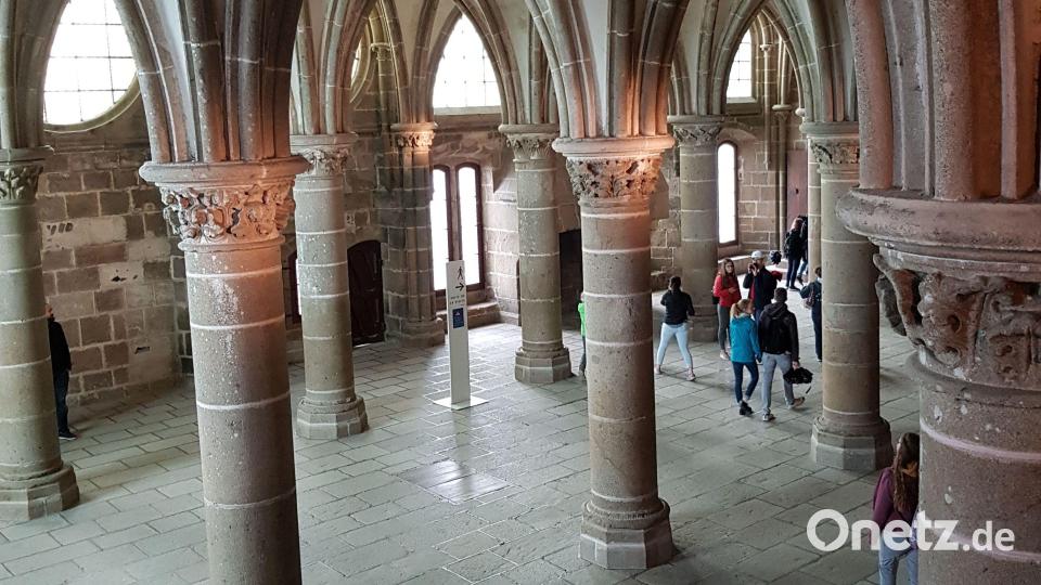 Die gotischen Gewölbe der Abtei auf Mont-Saint-Michel sind noch bestens erhalten. Bild: Judith Lehner