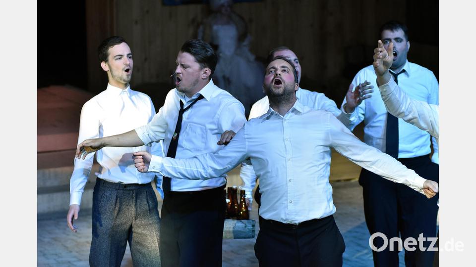 Premiere des Festspiels "900 samma", am Frohnberg bei Hahnbach. Bild: Stephan Huber