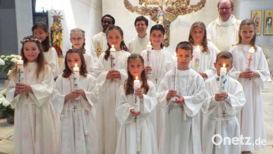 Die Kinder vom Kommuniontag 22. Mai. Bild: e