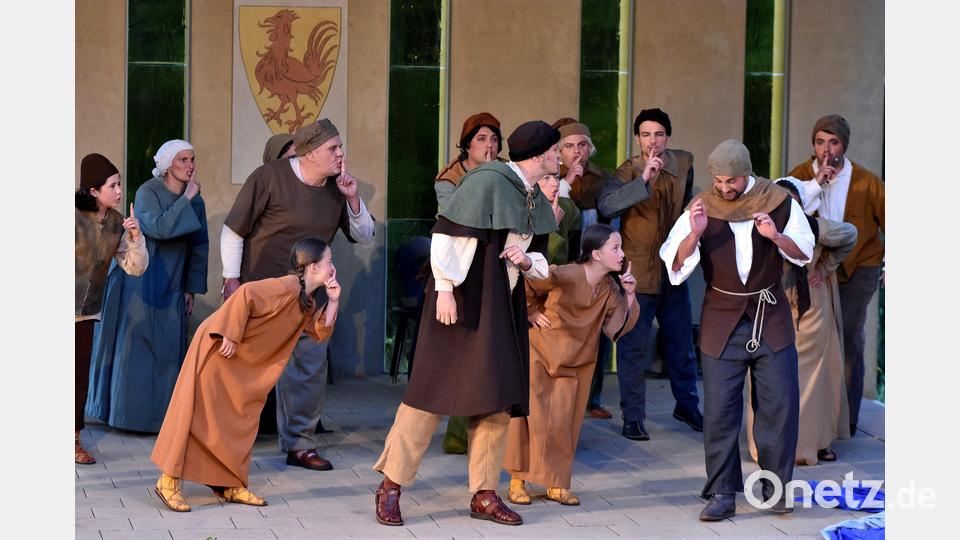 Premiere des Festspiels "900 samma", am Frohnberg bei Hahnbach. Bild: Stephan Huber