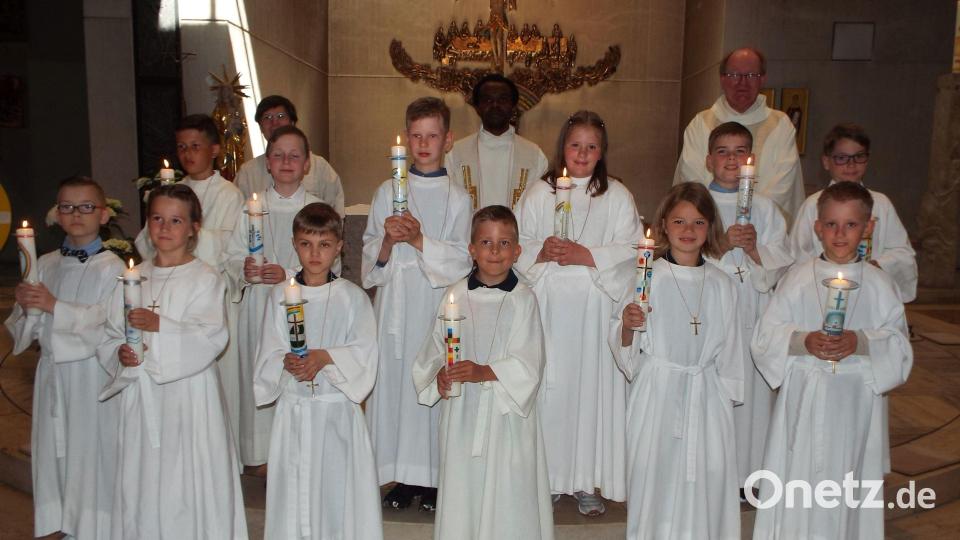 Die Kinder vom Kommuniontag am 15. Mai in der Pfarrei St. Antonius/St. Wolfgang. Bild: e