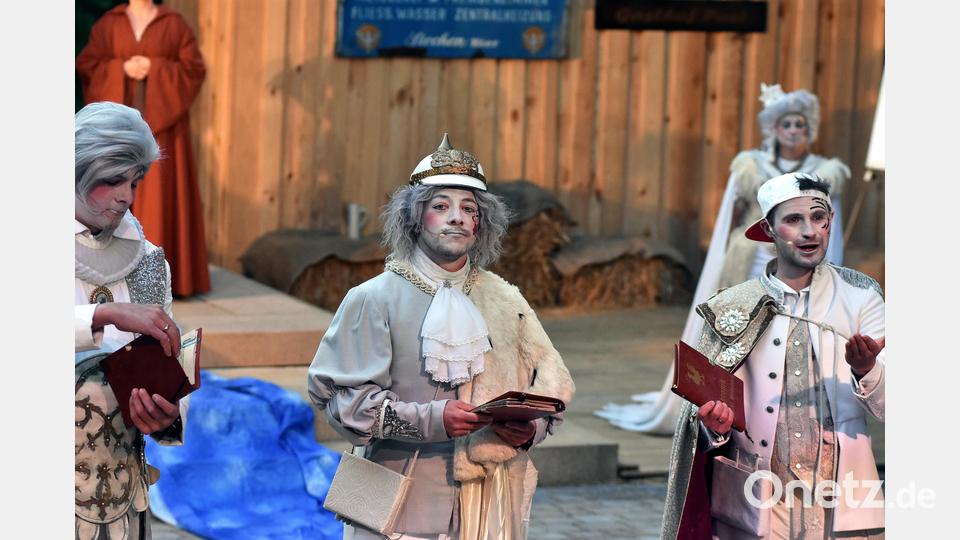 Premiere des Festspiels "900 samma", am Frohnberg bei Hahnbach. Bild: Stephan Huber