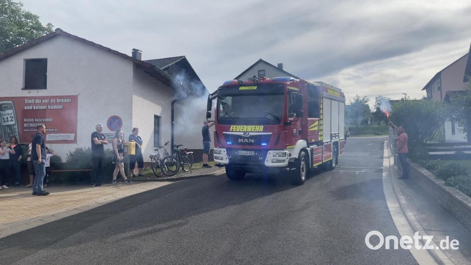 Die Ankunft am Gerätehaus in Königstein. Bild: lei
