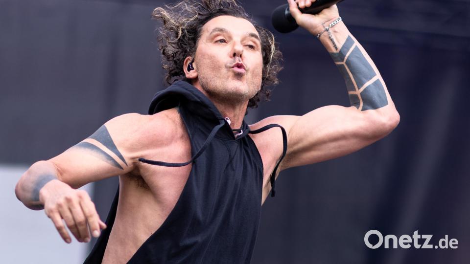 Gavin Rossdale, Frontmann der britischen Rockband Bush. Bild: Daniel Karmann/dpa