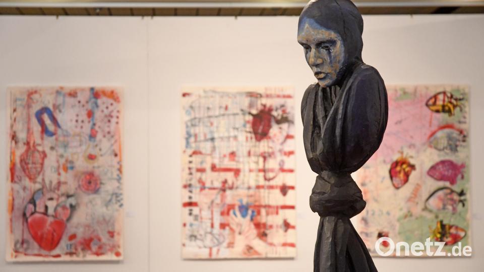 &quot;Knoten&quot; nennt sich dieses Skulptur von Eva-Maria Zehetbauer. Bild: Gabi Schönberger