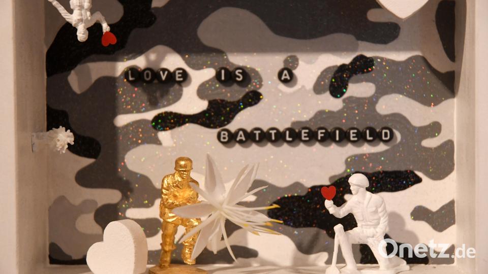 &quot;Love is a Battlefield&quot; heißt der Tarnfleck-Beitrag von Nicole Matschiner aus Schwandorf. Bild: Gabi Schönberger