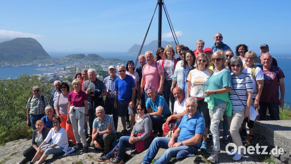 Der Aksla-Aussichtspunkt bietet den Ensdorfern einen herrlichen Blick auf die Jugendstilstadt Alesund. Bild: tra