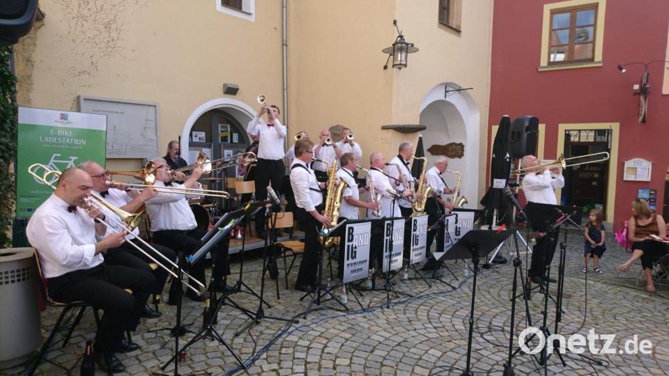 Die Profimusiker Jazz-Big -Band aus Karlsbad begeisterten mit musikalischen Spitzenleistungen und spielten weltberühmte Melodien. Bild: mh