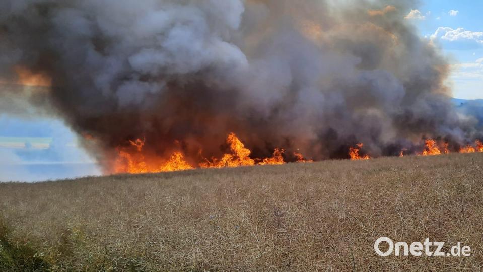 Die Rauchsäule war schon von weitem zu sehen. Das Feuer hatte sich rasend schnell ausgebreitet. Bild: Kreisbrandinspektion/exb