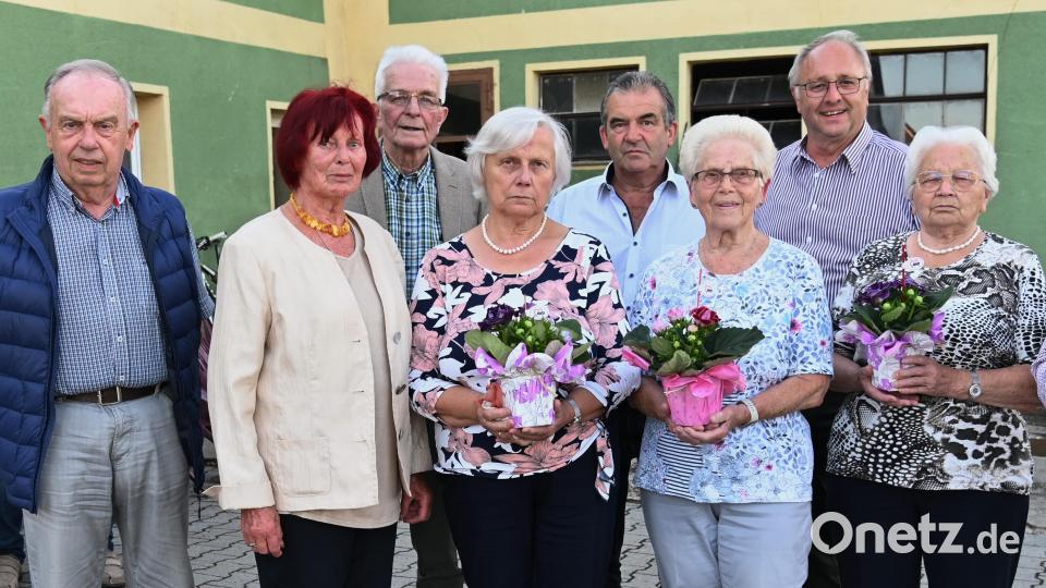 Die Geehrten der AWO Traßlberg (von links): stellvertretende AWO-Kreisvorsitzende Ursula Rähr, Herbert Kneidl, Helga Renner, Gerhard Bones, Rita Ritter, Richard Aures, Margareta Fruth, Bernhard Laidig, Elisabeth Mathe und Irene Lutz. Bild: gf