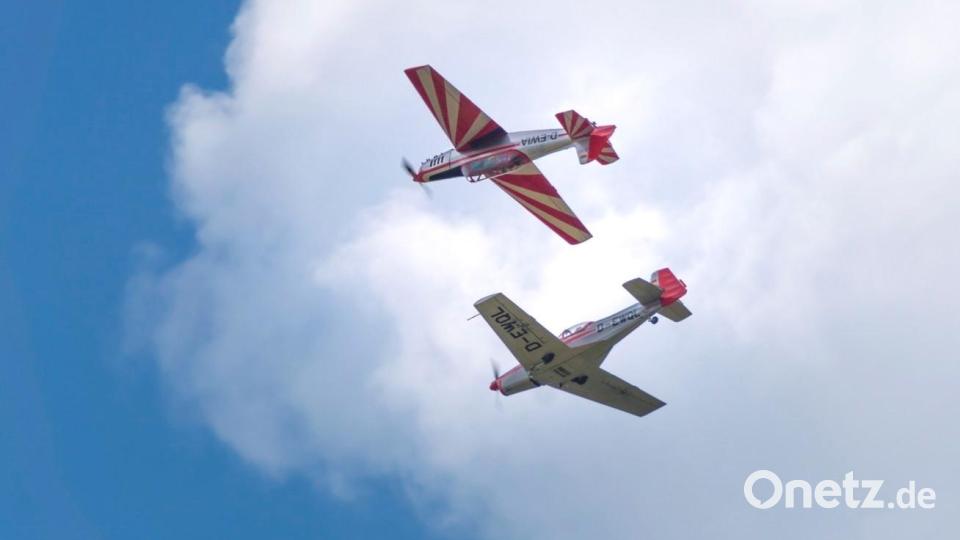 Die Geraer Zlins im Spiegelflug, Bild: Lisa Wagemann/luf