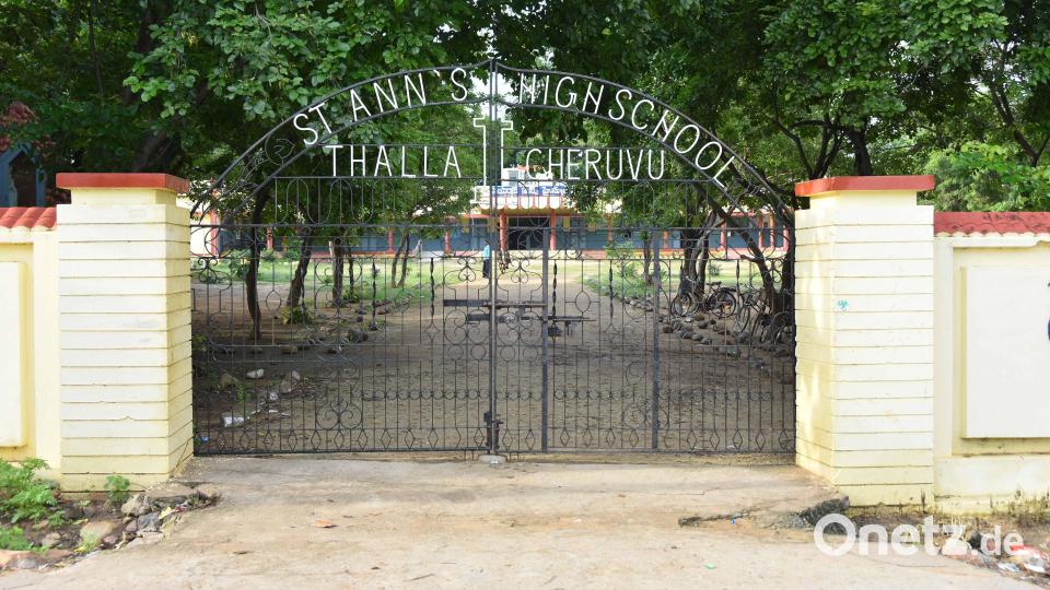 So sieht der Eingangsbereich der Schule des von Sanikommula geförderten Schulprojekt aus. Bild: no
