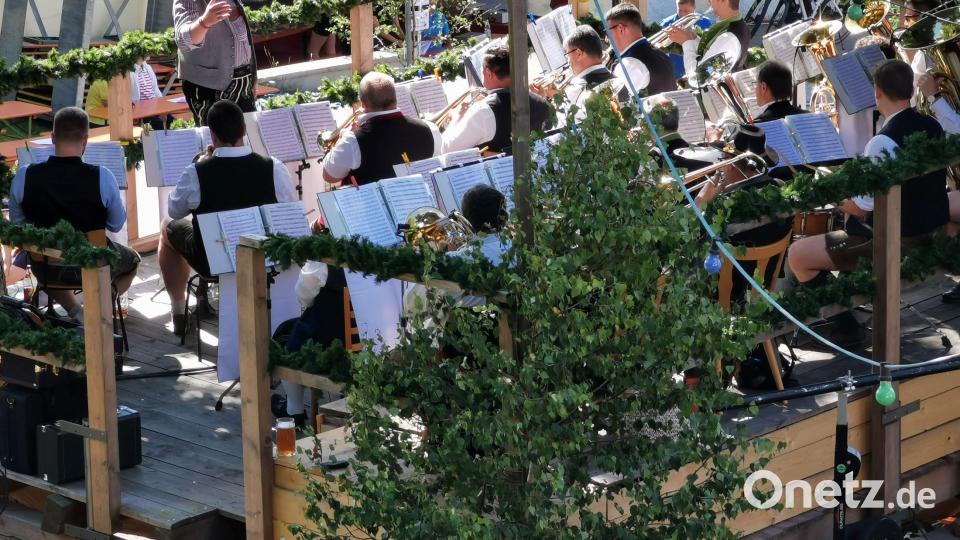 Die Werkstattmusikanten mit Dirigent Stefan Holfelder zogen all ihre Register. Bild: gz