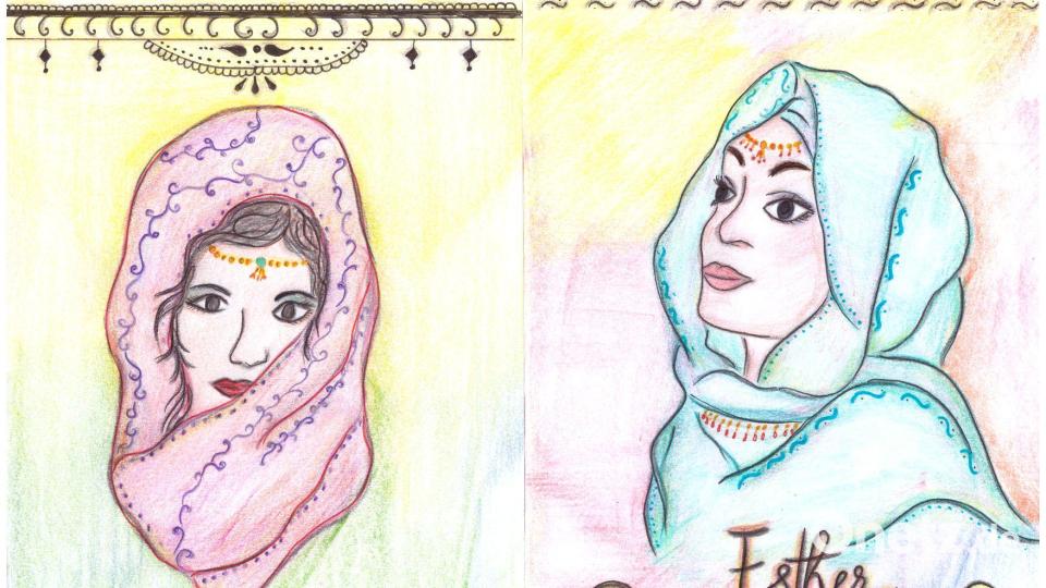 Die Portraits der Protagonistin Esther hat Tanja Scharnagl gestaltet. Bild: Tanja Scharnagl/exb