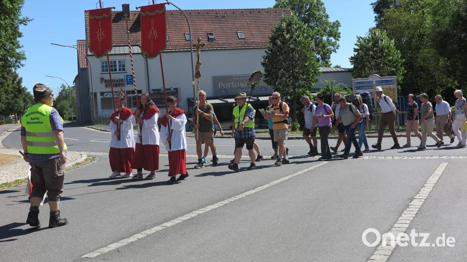 Müde, aber glücklich kamen die Wallfahrer am Sonntagnachmittag in Kemnath an. Bild: jzk