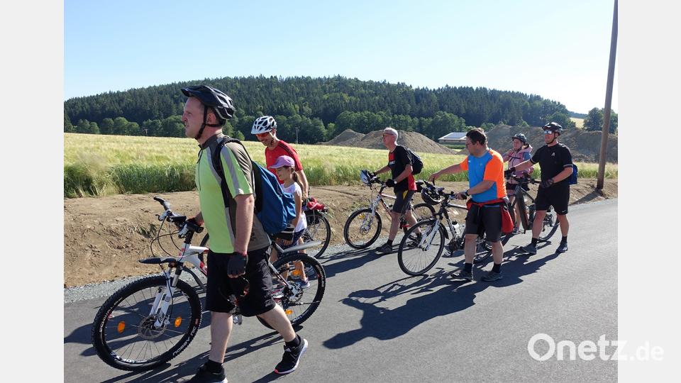 Auch per Rad pilgerten Fuchsmühler nach Marienweiher. Bild: Michaela Staufer/exb
