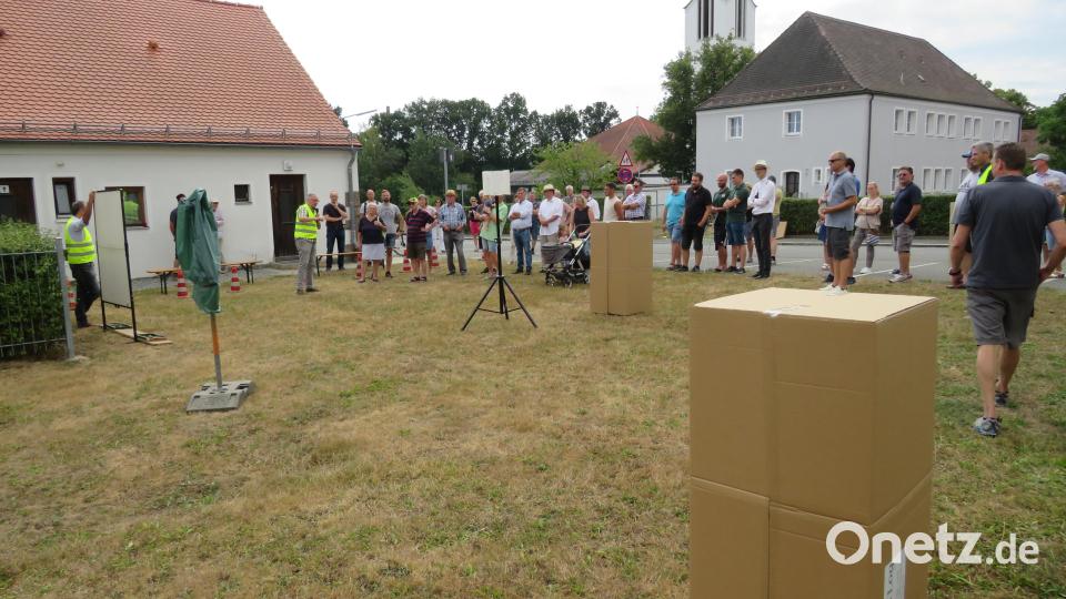 Die Kartonagen und grünen Ständer stellen Bäume dar. Bild: adj