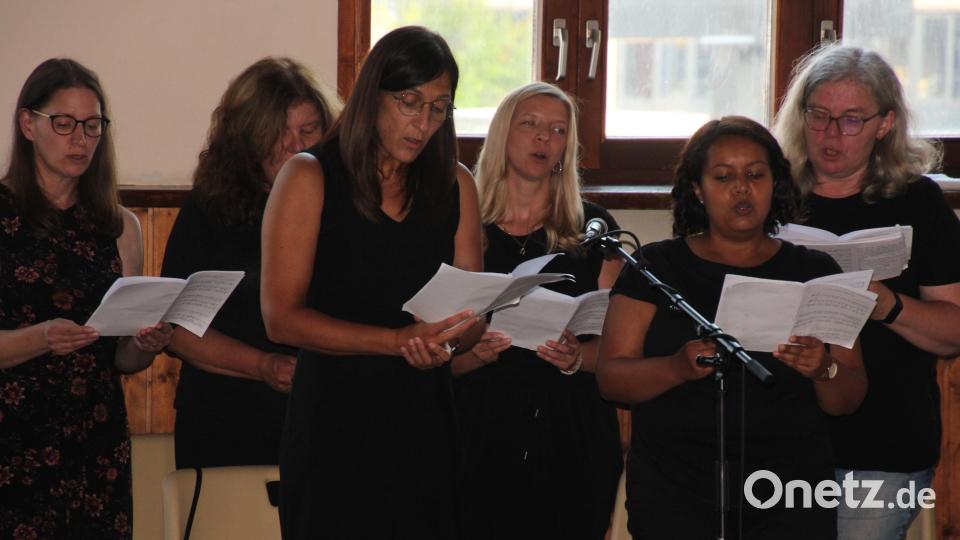 Der Erwachsenen-Chor, begleitet von Kirchenmusikdirektor Andreas Sagstetter am Piano. Bild: kro