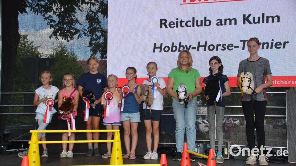 Die Teilnehmer des Hobby-Horse-Turniers des Reitclubs am Kulm. Bild: ak