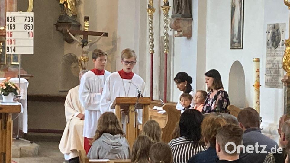 Beim Familiengottesdienst in Glaubendorf waren auch die Kinder mit eingebunden. Bild: Anita Kiener/exb