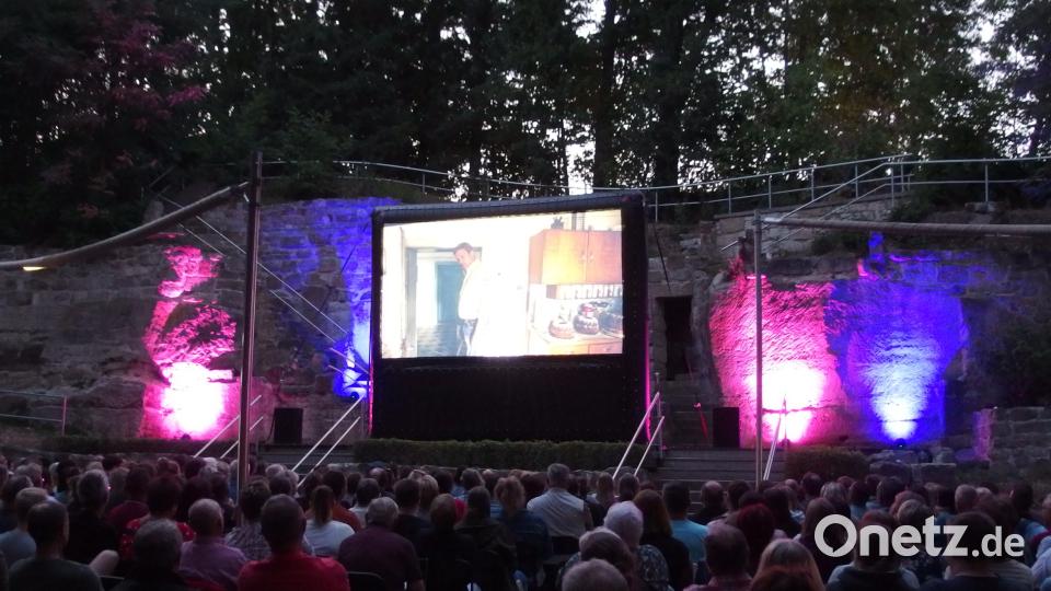 Eberhofer auf der Leinwand Bild: Stadt Grafenwöhr/exb
