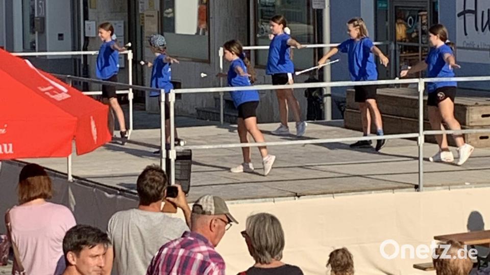 Die Kleinen der Majorettengruppe erhielten viel Beifall für ihren Showtanz. Sie tanzten zu Tailor Swifts „Stay Stay Stay“. Bild: u