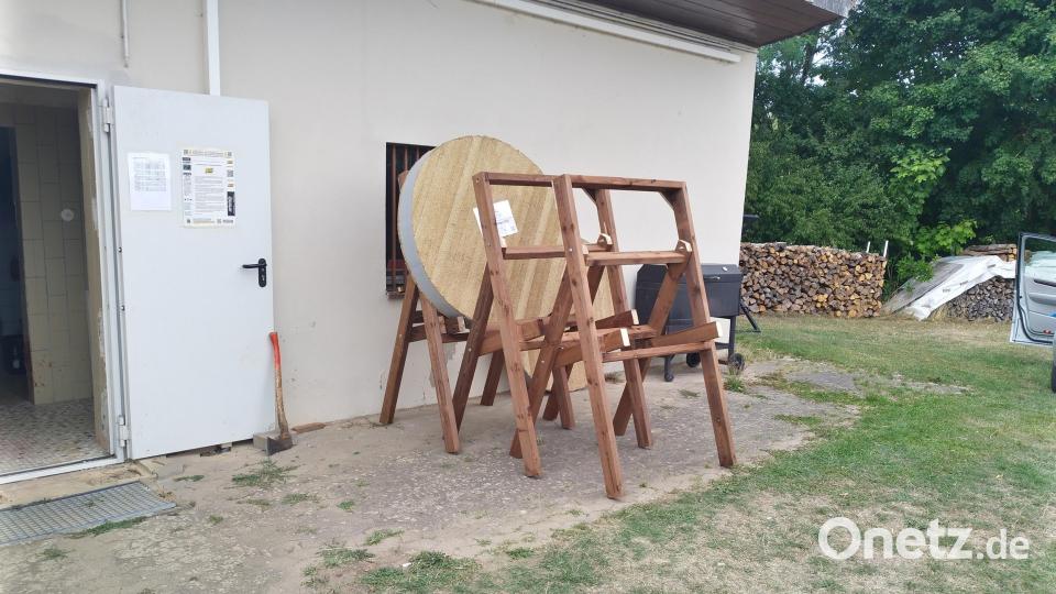 Die Scheibenständer haben die Schützen in Eigenbau hergestellt. Bild: Schützenverein Michelfeld