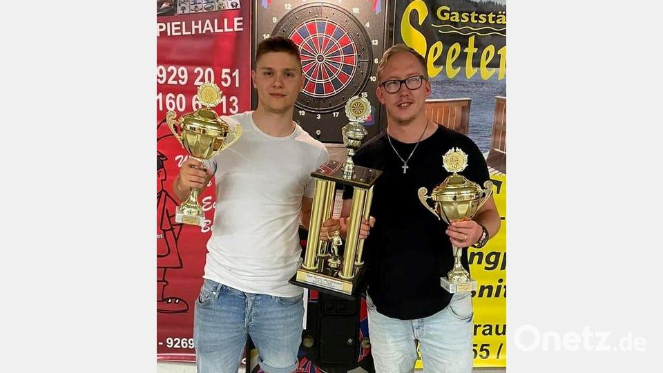 Beim offenen Doppel nicht zu schlagen waren Sven Preuß (re) und Marc Miller aus Nürnberg. Bild: gz