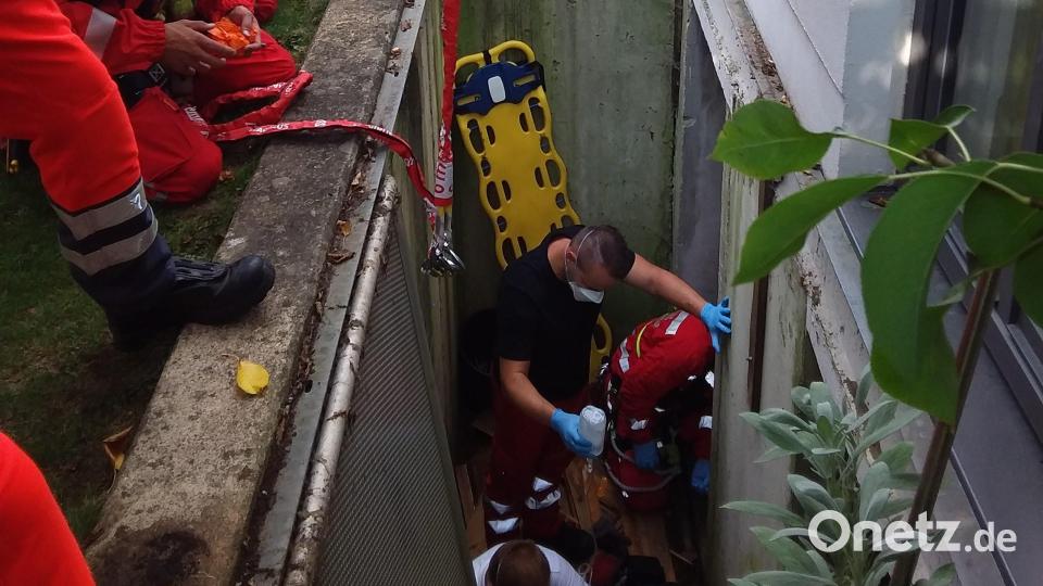 Blick auf die Rettungsaktion in Regensburg Bild: Männer/Berufsfeuerwehr Regensburg