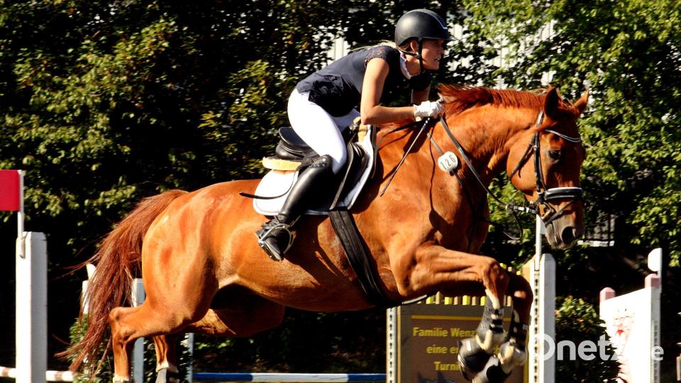 Vanessa Gutte startet in der Stilspringprüfung Klasse A und holt sich den dritten Platz auf „Comet 227“ für den RC am Kulm-Speichersdorf. Bild: R. Kreuzer