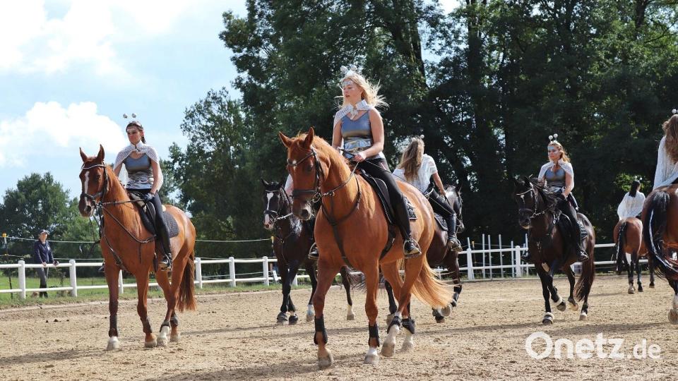 Als Besucher aus dem Weltall präsentierte sich die Damenquadrille. Bild: hai
