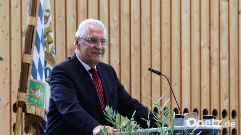 Joachim Herrmann bei seiner Ansprache. Bild: mfh